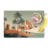 Nachtlandschap - Kamelen - Sterren - zandduinden Placemat vinyl groot -zzzproduct_Kitchenyeah-website