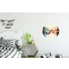 Abstract - Kleurexplosie - Landschap Wandcirkel aluminium klein -kinderkamer