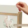 Eenhoorn - Bloemen - Beige Light Box met kabel (Kinderlampje) klein -USP_websiteprintNL