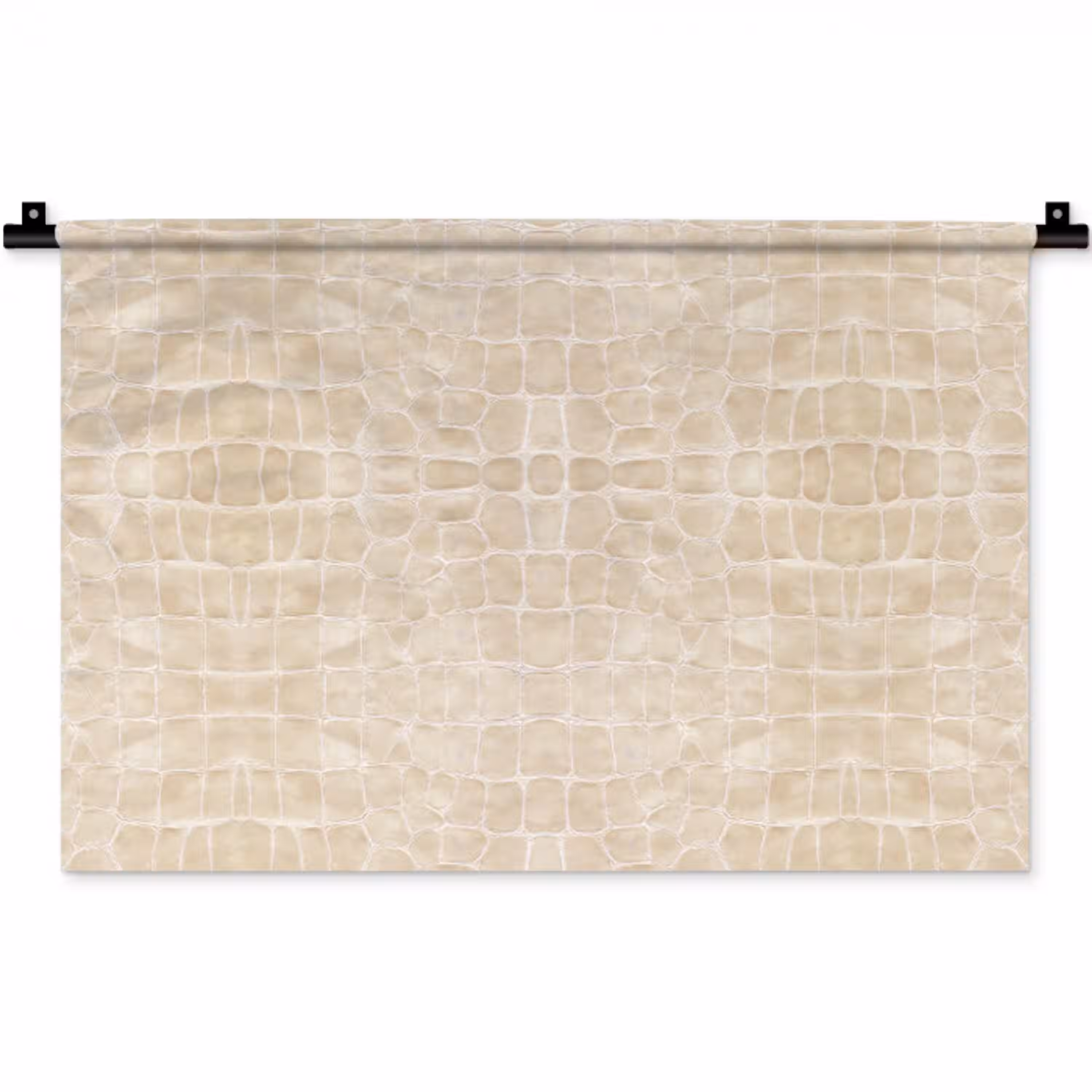Krokodil - Leer - Beige Wandkleed katoen klein 269 -zz3d