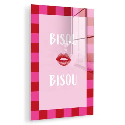 Kiss - Roze - Frans - Valentijn plexiglas 5mm klein -zzzproduct_nieuw