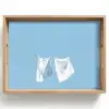 Lakens - Waslijn - Blauw - Minimalistisch Dienblad Rechthoek middel -z3d_shopping