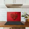 Pepers - Rood - Hart keuken achterwand spatscherm klein -sfeer2