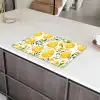 Bloemen - Paaseieren - Geel Inductie beschermer vinyl 3mm klein -sfeer8