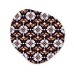 traditioneel - Element - Kleurrijk Wandcirkel Organisch Aluminium middel 851 -3d