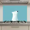 Ijsbeer - Lichtblauw - Minimalistisch keuken achterwand spatscherm klein -3d_website