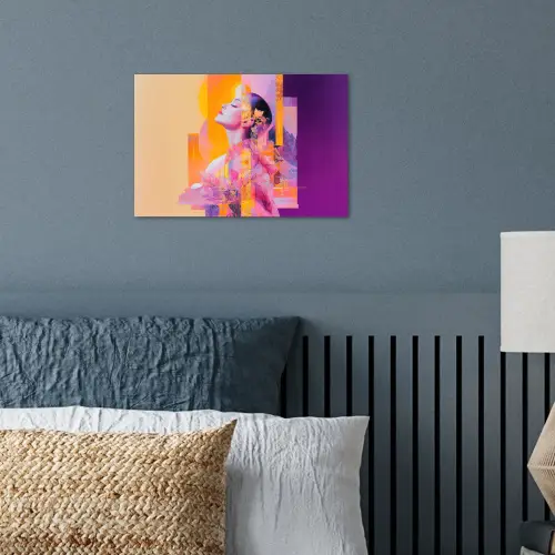 Abstract - Portret - Vrouw - Kleurrijk poster papier klein -sfeer2
