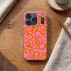 Patroon - Roze - Oranje - Abstract - Modern Telefoonhoesje iPhone 17 Pro klein -sfeer1