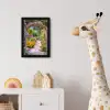 Doorkijk - Bloemen - Pad - Natuur fotolijst zwart zonder passe partout klein -usfeer4_kinderkamer