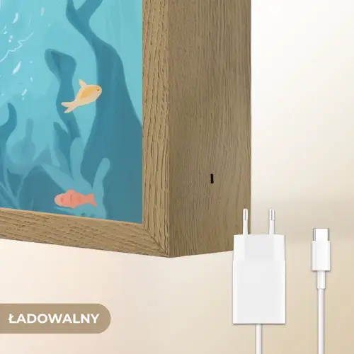 Haai - Vissen - Blauw - Onderwater Light Box met batterij (Wandlamp kind) middel -USP_websiteoplaadbaarNL