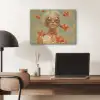Goudvissen - Oranje - Vrouw - Blond PET vilt klein -sfeer5