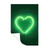 Neon - Groen - Licht Muursticker klein -3d