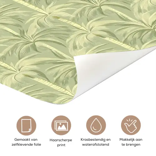 Palmwoud - Tropisch - Groen deurposter klein 289 -closeup_NL