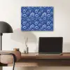 Bubbels - Patroon - Blauw PET vilt klein -sfeer5