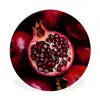 Granaatappel - Rood - Fruit Wandcirkel aluminium klein -3d