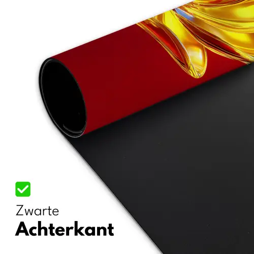 Bloem - Goud - Glazen Muismat XXL klein -sfeer2