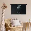 Raaf - Vogels - Zwart Wandkleed katoen klein -wsfeer5_kind