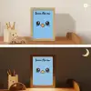 Vogel - Blauw - Gezicht Light Box met kabel (Kinderlampje) klein -sfeer3_kind