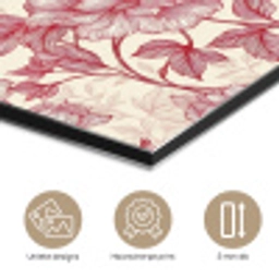 Pioenrozen - Modern -  Rood aluminium wit klein 46 -closeup_NL