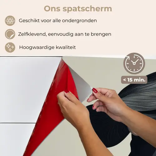 Zwart - Vrouw - Hoed keuken achterwand spatscherm klein -spatscherm_NL
