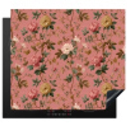 Klassiek - Botanisch - Roze Inductie beschermer vinyl 3mm middel 274 -3d