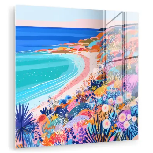 Bloemenweide - Zee - Zomers plexiglas 5mm klein -zzzproduct_nieuw