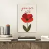 Klaproos - Bloem - Rood - Valentijn aluminium wit klein -sfeer1