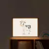 Koe - Boerderij dier - Dieren - Pastel kleuren Light Box met batterij (Wandlamp kind) middel -sfeer1_kind
