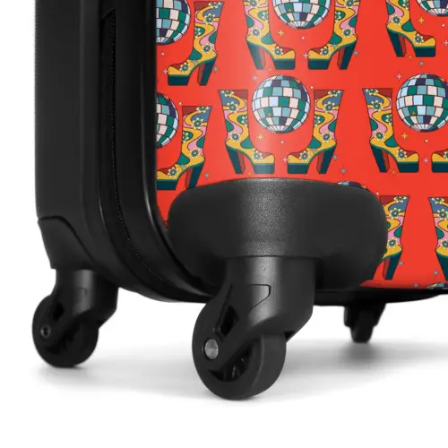 Retro disco laarzen patroon kleurrijk NBS - Handbagage koffer - Kinderen Unisex middel -wiel