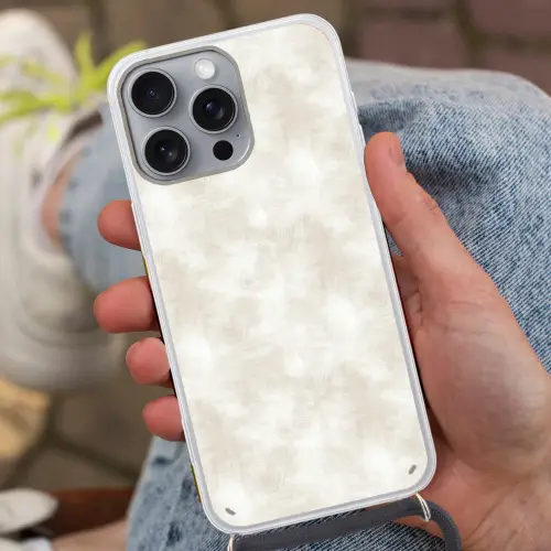 Subtiel - Structuur - Beige Hoesje iPhone 16 Pro Max met koord klein 804 -sfeer3