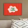 Ciao bella - Tekstwolk - Strepen - Oranje canvas 2cm klein -sfeer3