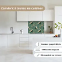 Kersenbloesem - Kraamvogels - Groen keuken achterwand 2 middel 865 -sfeer4_FR