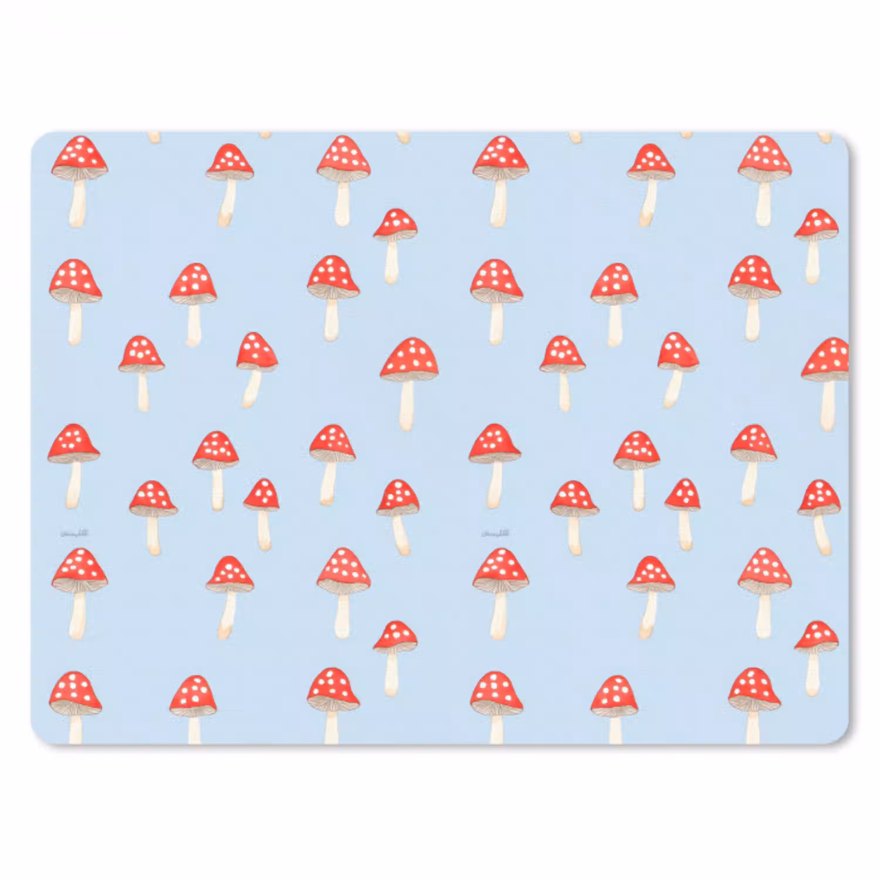 Paddenstoel -Sprookje - Blauw muismat rubber klein 262 -3d