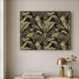 Botanisch - Bladeren - Groen Textielframe zwart klein 947 -sfeer2