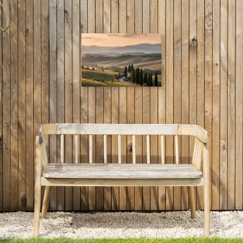 Toscaans - Landschap - Heuvels Tuinposter op houten frame 2 cm dik klein -sfeer4