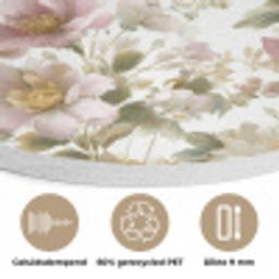 Bloemen - Patroon - Pastel Akoestische PET Vilt - Rond klein 838 -closeup_NL