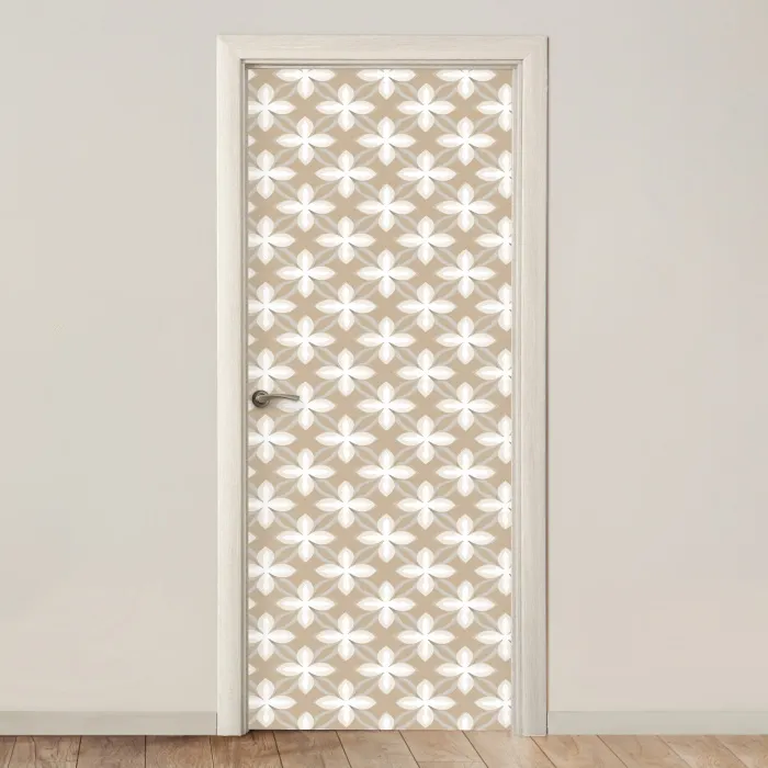 Patroon - Symmetrisch - Beige deurposter klein 289 -3d_beige