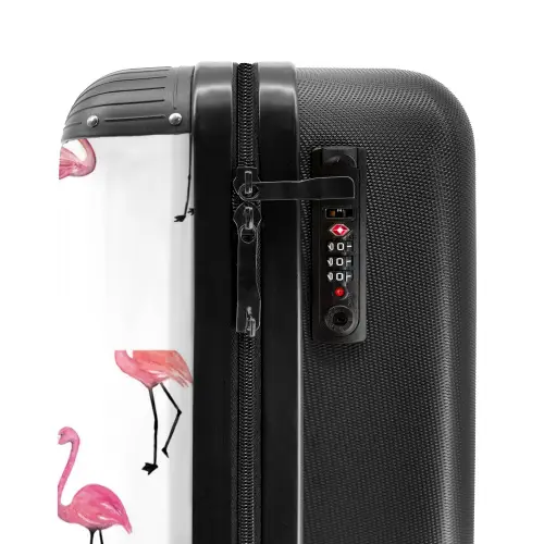 Flamingo feestje NBS - Handbagage koffer - Kinderen Unisex middel -slot