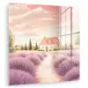 Lavendelveld - Huis - Paars plexiglas 5mm klein -zzzproduct_nieuw