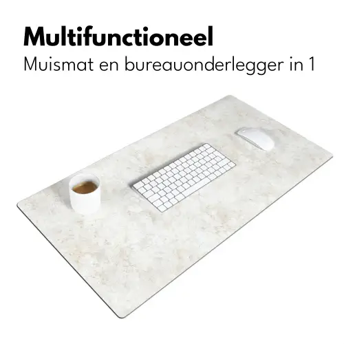 Beige - Marmer - Aders Muismat XXL klein 681 -sfeer4