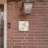 Beigefarbene Blumen Naambord Vierkant klein -sfeer7-XS