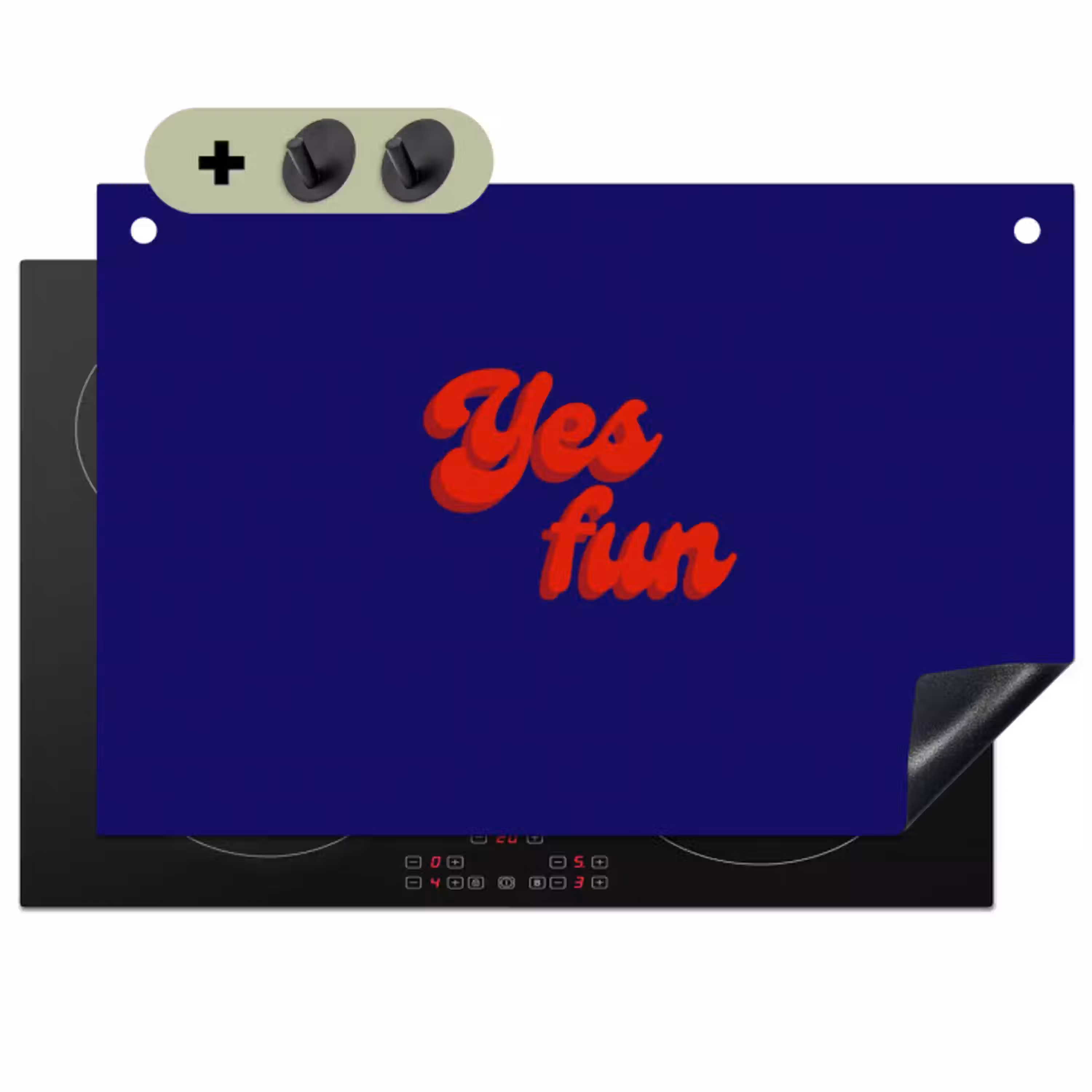 Blauw - Rood - Yes fun - 3D Inductie beschemer met haakjes klein -3d