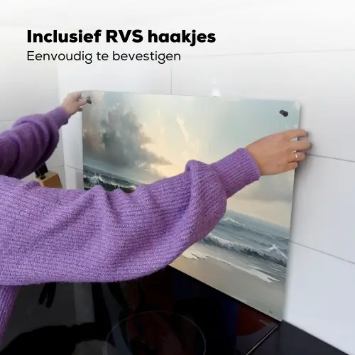 Strand - Zee - Zonsondergang Inductie beschemer met haakjes klein -ky-ophangen-nl