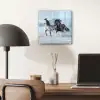 Paarden - Winter - Dieren - Natuur - Sneeuw plexiglas 5mm klein -sfeer6