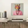 Tijger - Strik - Jasje - Roze aluminium wit klein -sfeer1