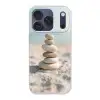 Stenen - Stapel - Zand - Zee Telefoonhoesje iPhone 17 Pro klein -3d