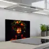 Vrouw - Zwart - Bessen - Bramen - Appels keuken achterwand spatscherm klein -3d_schuin