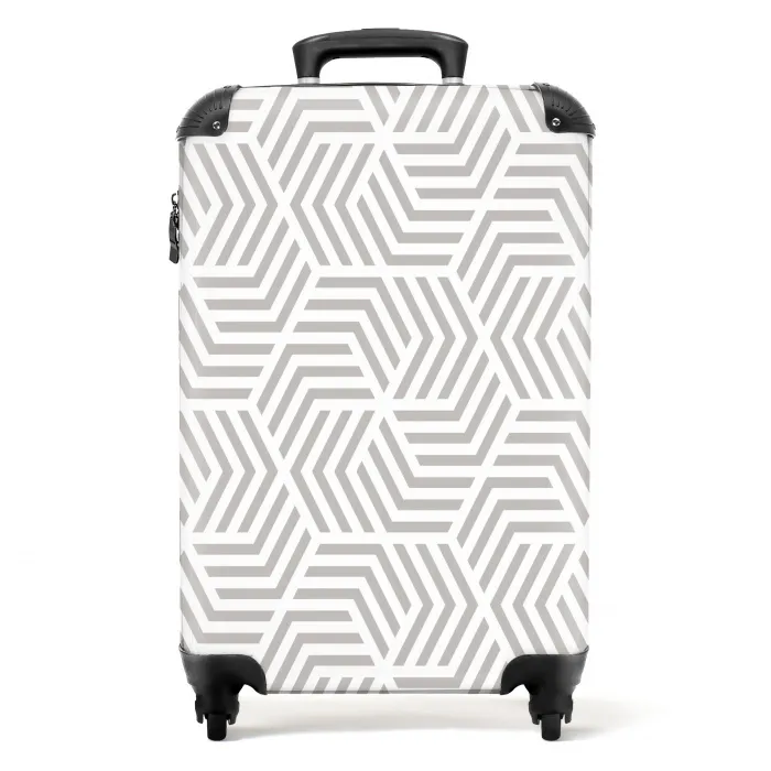 Grafisch - Patroon - Modern - Onderbroken NBS - Handbagage koffer - Kinderen Unisex middel 644 -productfoto_recht