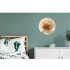 Bloem - Minimalistisch - Groen Wandcirkel aluminium klein -slaapkamer