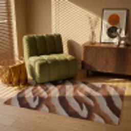Zebra - Patroon - Bruin Vloerkleed Rechthoek klein 1091 -atmosphere_sfeer1_global